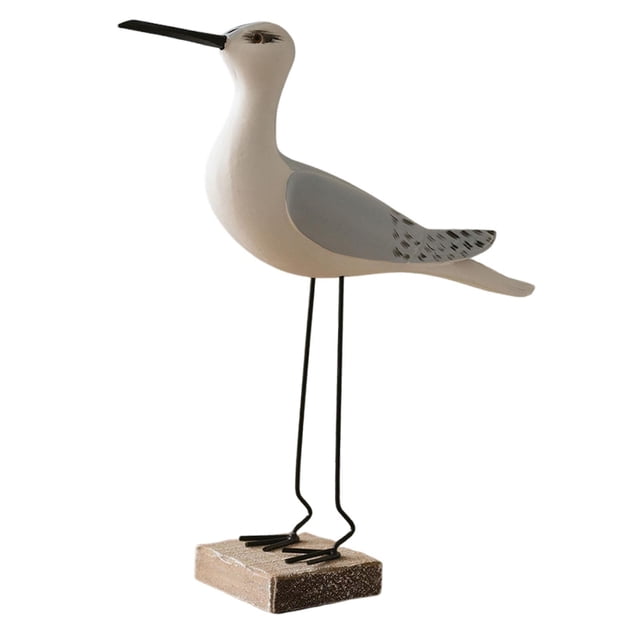 Figura de ave marina, escultura de gaviota, artesanal, centro de mesa, estatua de ave marina para entrada, decoración del hogar, regalo de