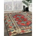 thumbnail image 2 of Ahgly Company Indoor Round Traditional Brown Red Persian Area Rugs, 4' Round, 2 of 6
