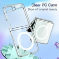 thumbnail image 3 of Transparent Magnetic Case for Samsung Galaxy Z Flip 6 5 Hard Cover, 3 of 5