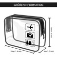 thumbnail image 2 of Juego de 3 bolsas de artículos de tocador transparentes, bolsa de avión transparente, bolsa de artículos de tocador para transportar líquidos, cosméticos, 2 of 4