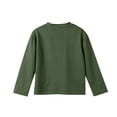 thumbnail image 4 of CCRFTGI Long Sleeve for Children Boys Waffle Size 7 Casual Tops Tees Warm Soft Fall Winter Shirts Crewneck Basic Tops Army Green 12-13 Years, 4 of 5