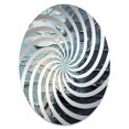 thumbnail image 2 of Designart "Blue and Black Glacier in Minimalism I" Glacier Vortex Round Wall Mirror - Landscapes Oval Printed Decorative Mirror - Multiple Color Options, 2 of 5