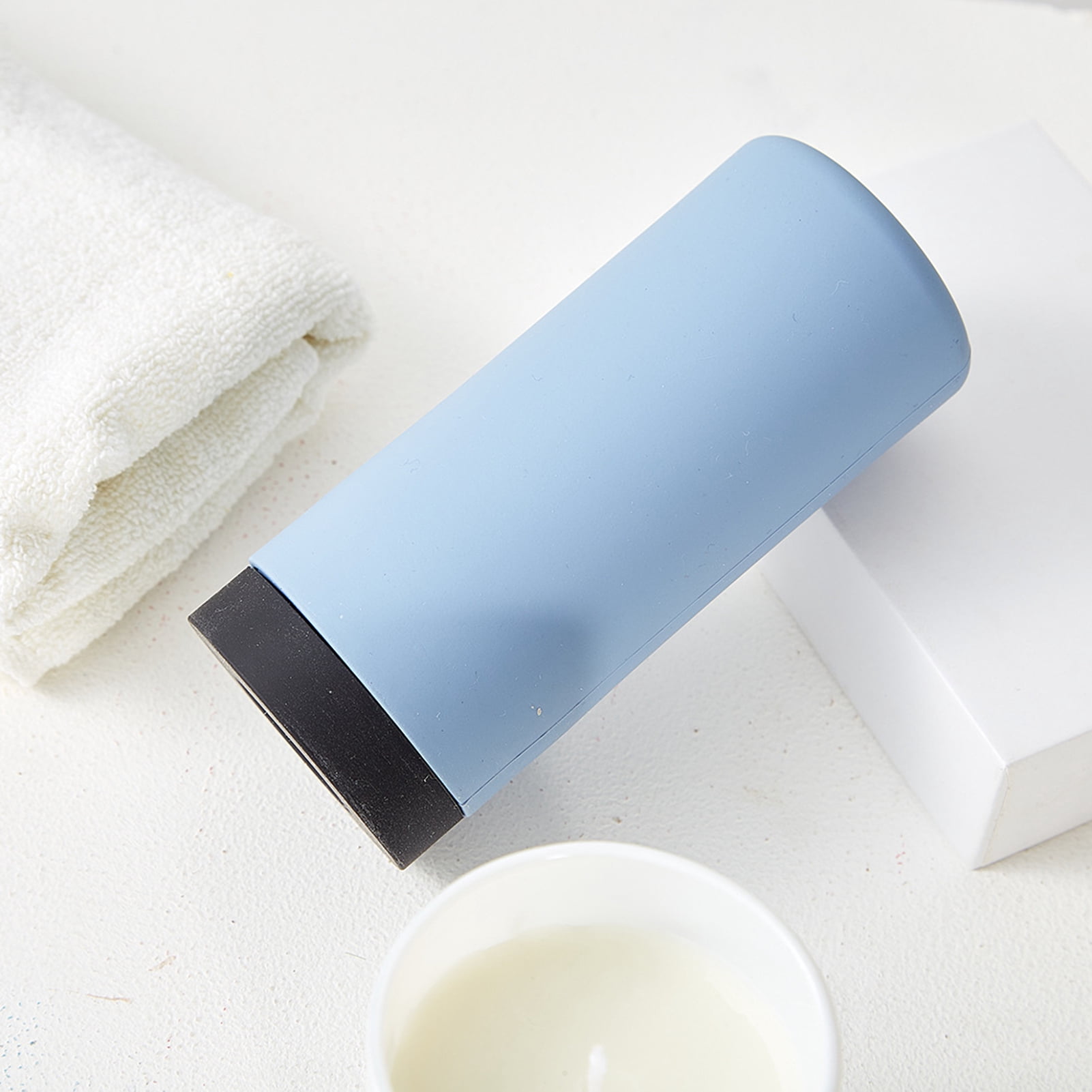 240ml Silicone Soap Dispenser Liquid Soaps Lotions Essential Oils Refillable Leakproof Bottle Home Soap Container,Black