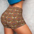 thumbnail image 2 of Sikiie Owl Mandala Print Workout Shorts Women Scrunch Butt Gym Shorts Seamless High Waist Tummy Control Yoga Biker Athletic Shorts, 2 of 5