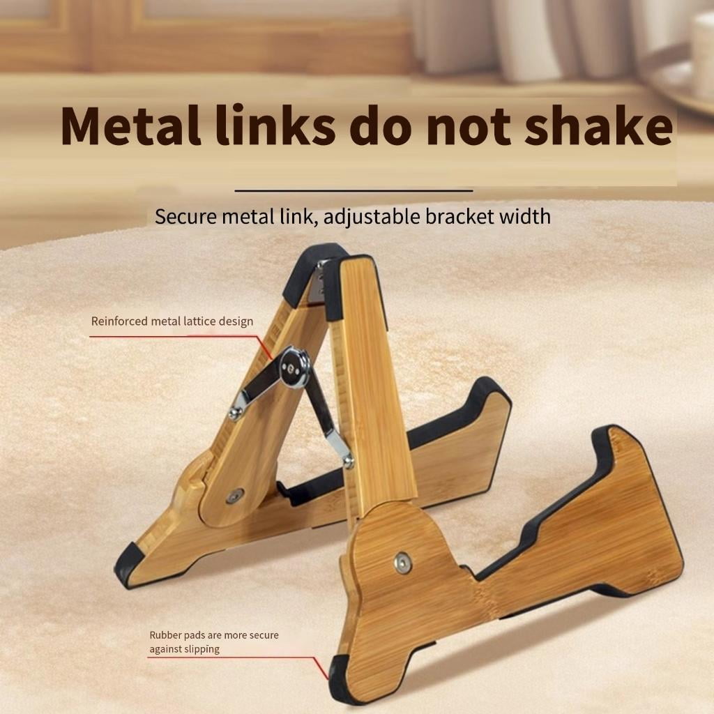 Yihuala Wood Guitar Stand Light Weight String Instrument Holder Portable Adjustable Guitar Stand for Guitar and Ukuleles