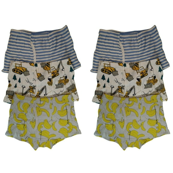 B&Q 6 Pack Toddler Little Boys Kids Underwear Athletic Underpants Cotton Boxer Briefs Size 4T 5T 6T 7T 8T