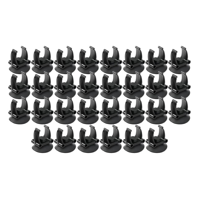 30x Abrazaderas con ventosa para acuario, multiusos, prácticas, ligeras, fáciles de instalar 15 a 18 mm