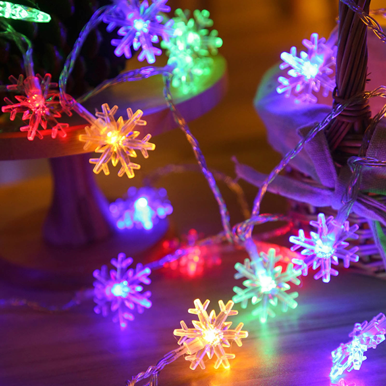 10m 100LED Snowflakes Shape String Lights Party Wedding Christmas Decor  Lights