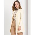 thumbnail image 3 of INSPIRE CHIC Women's Long Sleeves Button Closure Outerwear Mid Length Overcoat, 3 of 4