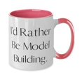 thumbnail image 2 of Perfect Model Building Two Tone 11oz Mug, I'd Rather Be Model Building, For Men Women, Present From, Cup For Model Building, 2 of 2