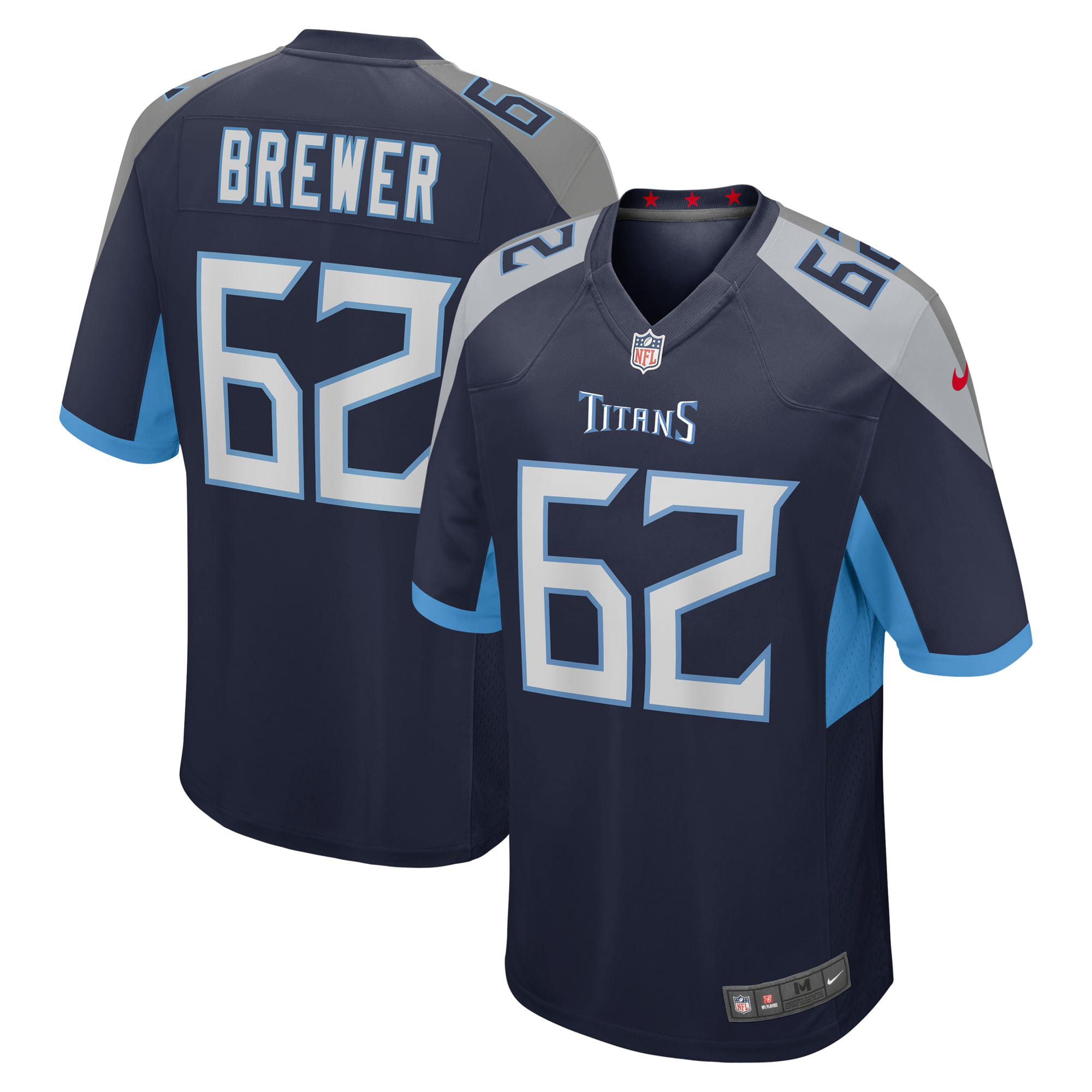 Aaron Brewer Tennessee Titans Nike Game Jersey - Navy - Walmart.com