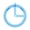Blue, variant on Milue Kawaii Plastic Circular Protractor Students Stationery Office School Supplies