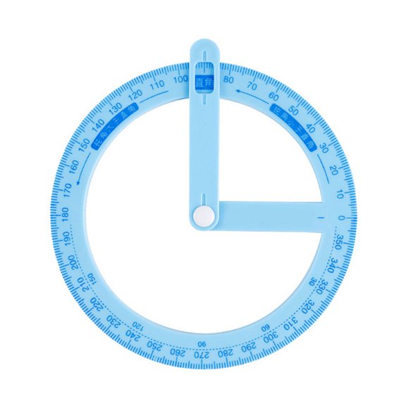 Milue Kawaii Plastic Circular Protractor Students Stationery Office School Supplies