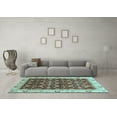 thumbnail image 3 of Ahgly Company Indoor Rectangle Abstract Light Blue Modern Area Rugs, 8' x 12', 3 of 4