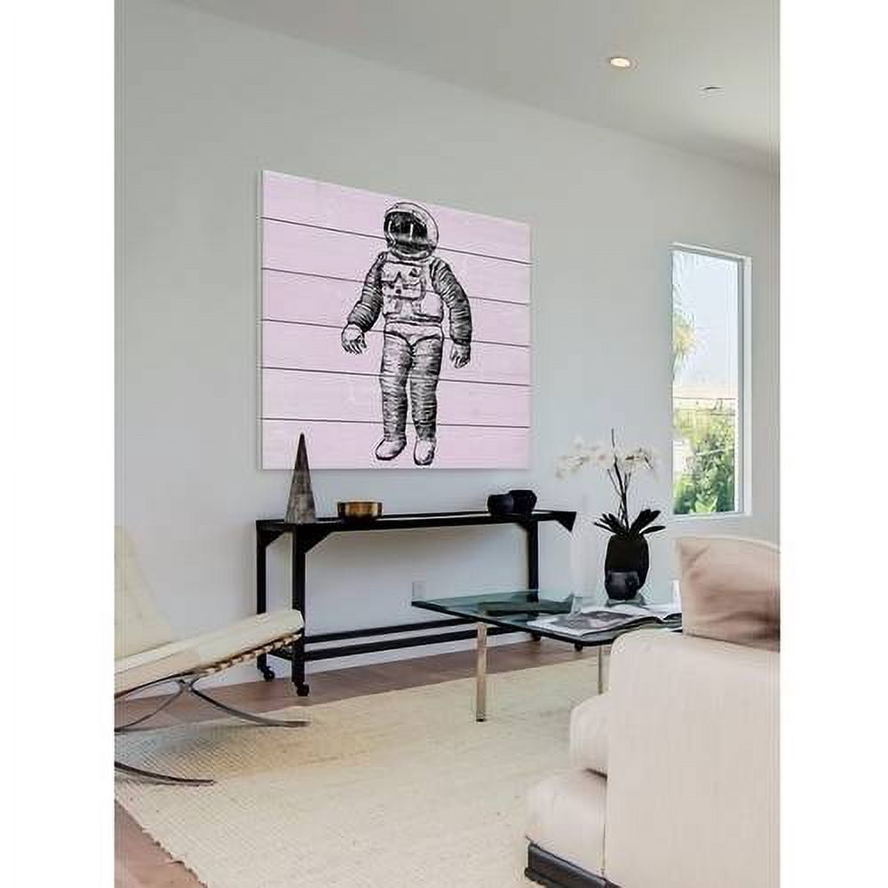 Space Ready Painting Print on White Wood