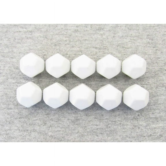 White Blank Dice with No Pips D12 16mm (5/8in) Pack of 10 Chessex