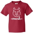 thumbnail image 3 of Inktastic Husky Sled Dog Mush Youth T-Shirt, 3 of 5