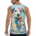 thumbnail image 3 of Easygdp A Funny Little Dalmatian Puppy Men's Tank Top, Sleeveless Muscle T Shirts, Breathable, Quick-Dry, Loose for Gym, Running, Fitness - X-Large, 3 of 9