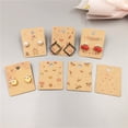 thumbnail image 6 of 50pcs 5x4cm Kraft Paper Ear Studs Earring Display Cards Jewelry Hanging Holder For Jewelry Selling Small Businesses Packaging SKU-12-12, 6 of 6