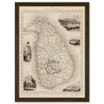 thumbnail image 1 of Ceylon Sri Lanka Vintage Pictorial Map Artwork Framed Wall Art Print A4, 1 of 4