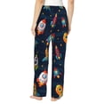 thumbnail image 3 of Sigee Spaceships and Stars Print Women's Soft Pajama Pants - Breathable and Comfortable Lounge Sleep Bottoms with Elastic Waistband and Pockets-XX-Large, 3 of 9