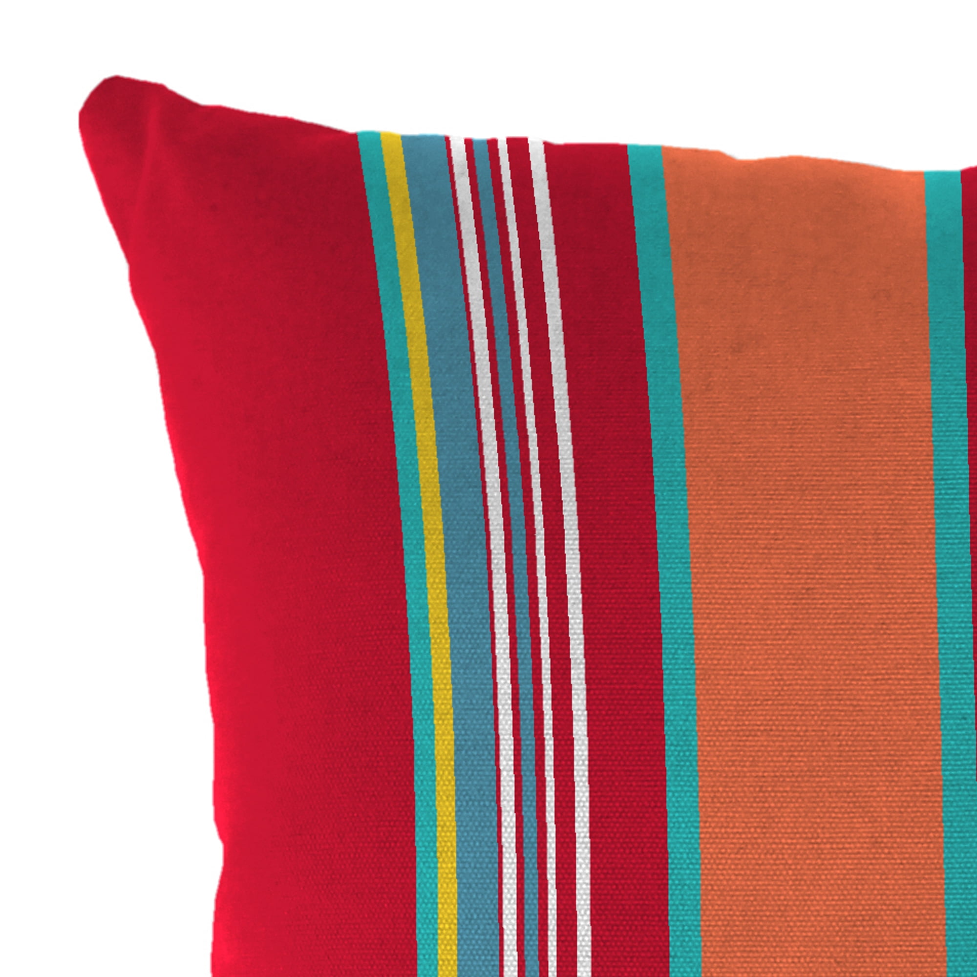 Jordan Manufacturing 18" x 18" Mulberry Red Stripe Square Outdoor Throw Pillow (2 Pack)