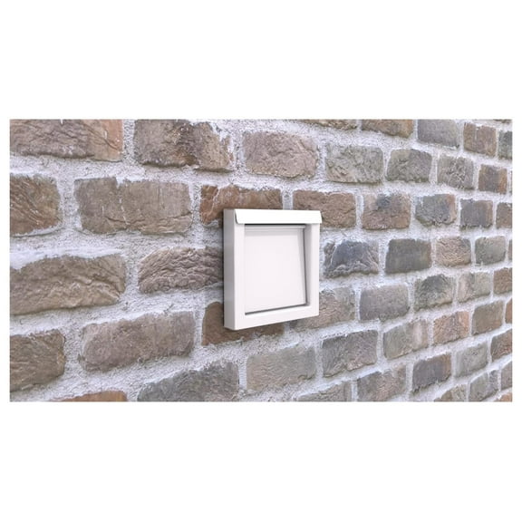 Dryer Wall Vent - White, 4 Inch - Code Compliant Exterior Vent with Damper - Lint Trap - Corrosion Resistant Galvalume Steel - Easy Cleaning