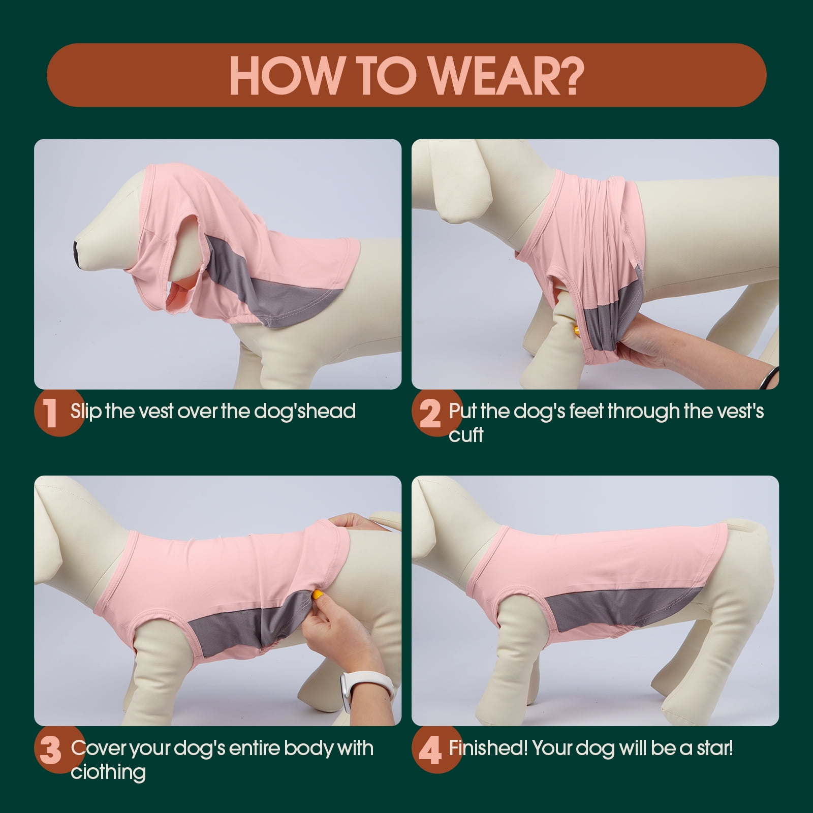 Kuoser Dog Cooling Shirt Breathable Soft Dog Cooling Vest for Summer, Pink, XS