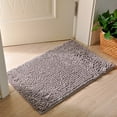 thumbnail image 5 of Nksudet Non-Slip Bathroom Rugs Chenille Soft Striped Plush Bath Mat,"15.8 X 24",Gray, 5 of 7
