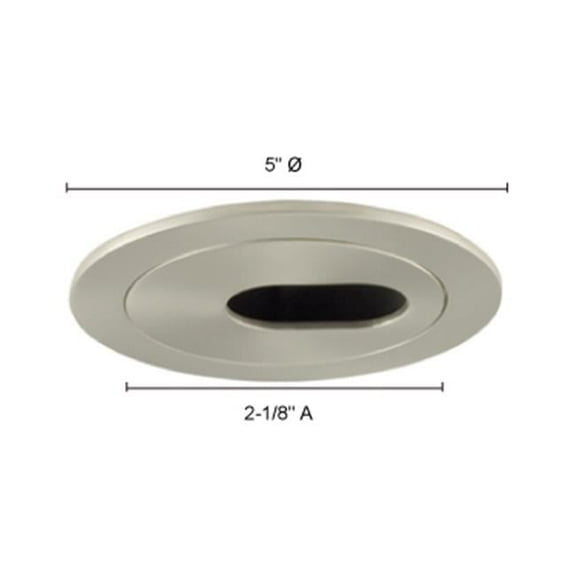 Aperture Low Voltage Trim with adjustable Slot Aperture, Satin Chrome