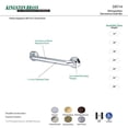 thumbnail image 5 of Kingston Brass Metropolitan 24" Decorative Grab Bar, 5 of 5
