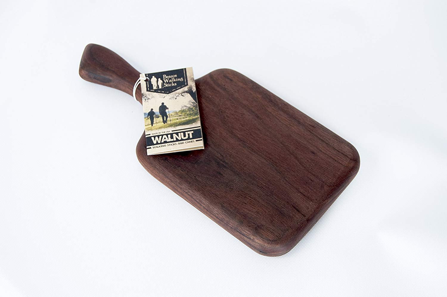 Brazos Home Dark Walnut Wood Cutting Board for Kitchen, Seasoned, Chopping Board, Wood Cheese Board, Charcuterie Platter, Ideal for Serving or Chopping Fruit, Vegetables, Cheese or Meat, 11x6, Small