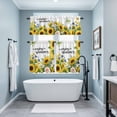 thumbnail image 4 of Enjoy Summer Sunflower Rose Kitchen Curtains Valances and Tiers Set of 3 Country Farm Yellow Flower Leaf Butterfly Tier Curtains and Valance with Rod Pocket for Small Windows, 27.5"x24", 4 of 9