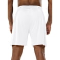 thumbnail image 3 of MIER Men's Quick-Dry Lightweight Training Running & Basketball Athletic Shorts, No Pockets, No Liner, White, XXL, 3 of 7