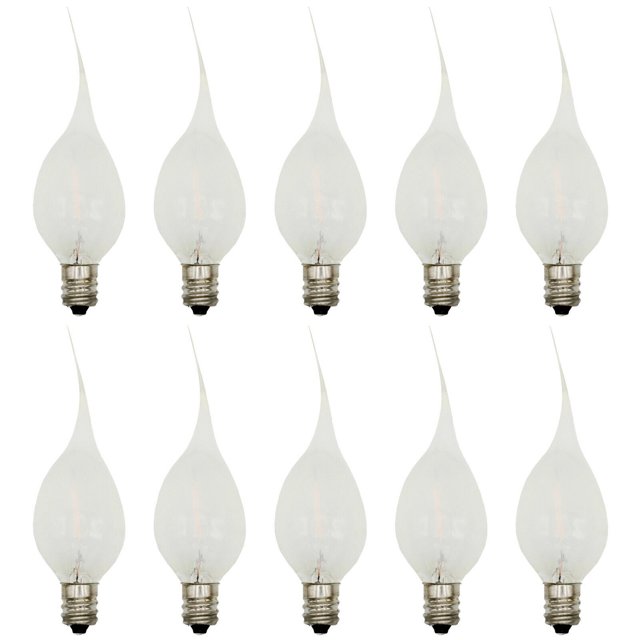 10 bombillas LED de noche sumergidas en silicona, para velas de ventana, base C7, 0,7 W, 120 V