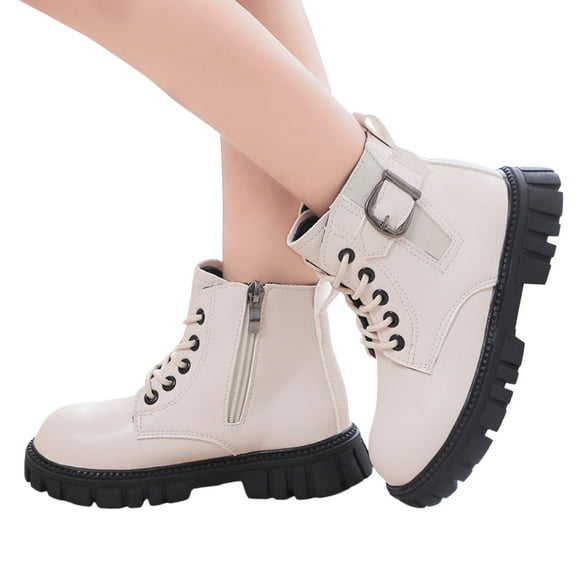 Chenyee Childrens Winter Fleece Childrens Boots Flat Splashing Fleece Warm Short Tube Snow Boots