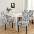 thumbnail image 2 of Decorative Retro Paisley Bohemian Dining Chair Covers Set of 4 Vintage Floral Ethnic Colorful Pattern Washable Polyester Stretch Slipcovers Removable Protector for Elegant Home, 2 of 7