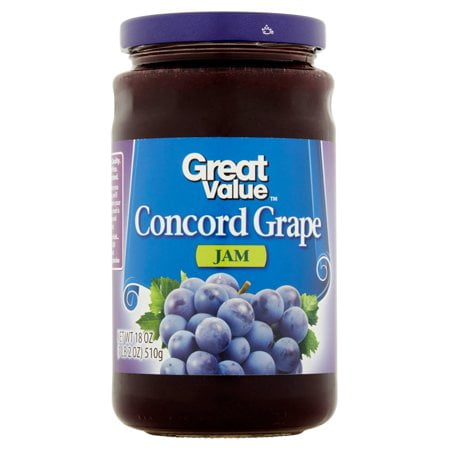Jam Tray - (4 Pack) Great Value Jam, Concord Grape, 18 Oz