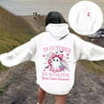 thumbnail image 2 of Womens Long Sleeve Hooded Sweatshirt Drawstring Pink Ribbon Graphic Cancer Awareness Hoodies with Pockets Loose Fit Pullover Tops, 2 of 8