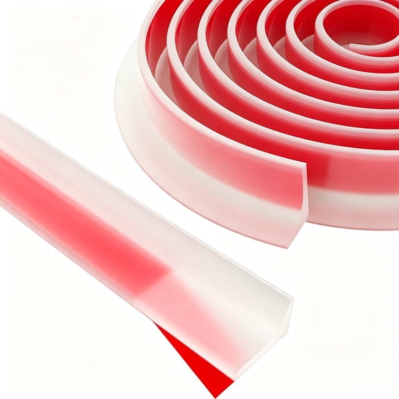 Shower Threshold Water Dam Silicone Barrier Self Adhesive for Bathroom 39 Inch