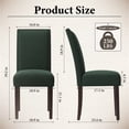 thumbnail image 4 of AFO Upholstered Dining Chairs Set of 4, Fabric Kitchen Side Chairs with Solid Wood Legs, Green, 4 of 7