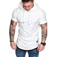 thumbnail image 3 of T-Shirt d'Été à Manches Courtes à Manches Courtes pour Hommes à la Mode, 3 of 4