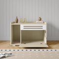 thumbnail image 1 of Cat Litter Box Furniture - Modern Hidden Enclosure Cabinet (Wood Color) for Large Cats, Ventilated Multi-Functional Cat House, 1 of 8