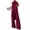 Wine, variant on Women's 2 Piece Sets Asymmetric Sleeveless Crew Neck Tops and Wide Leg Palazzo Pants Beach Vacation Outfits, 2XL