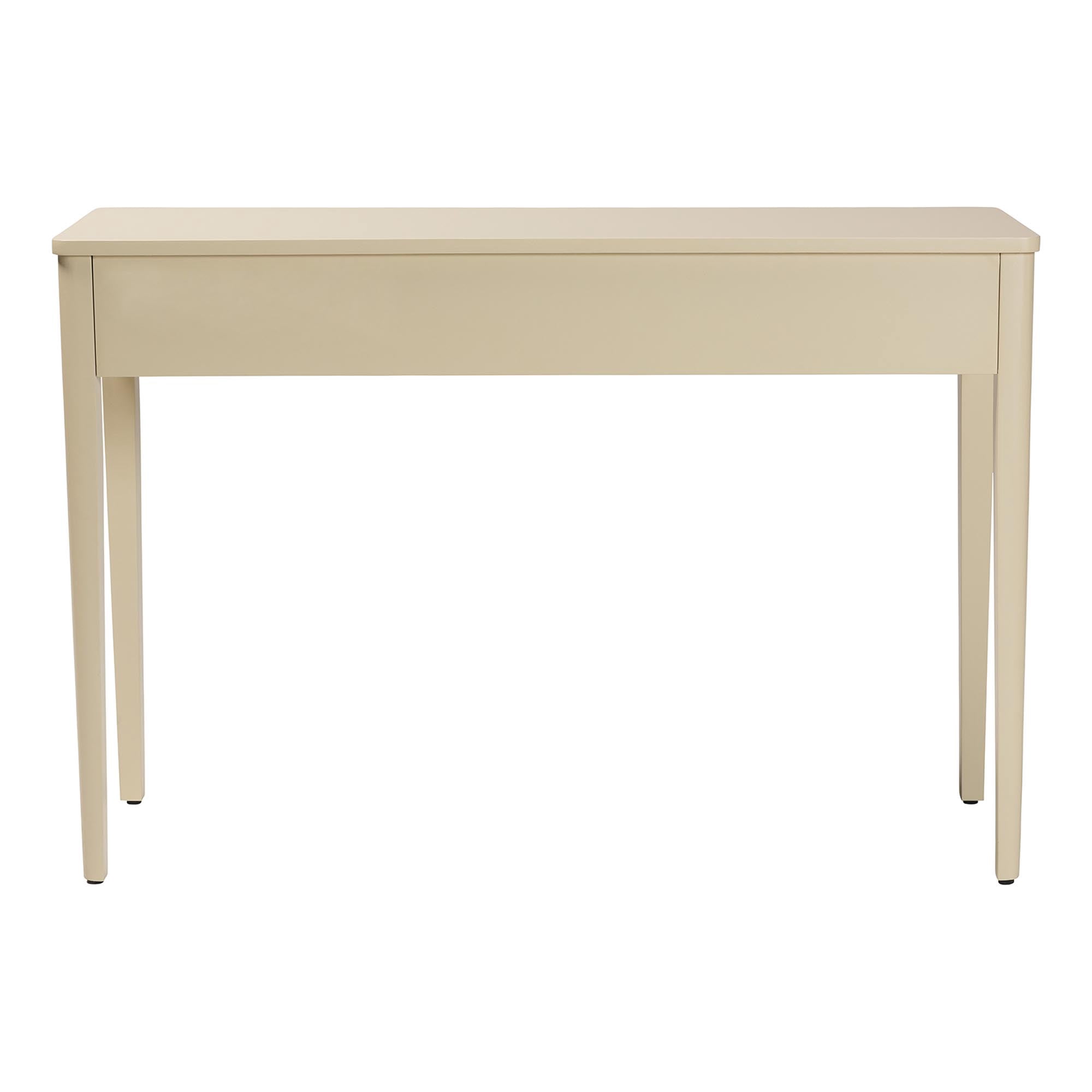 bali & pari Leeba Modern Console Table, 3-Drawer, Beige