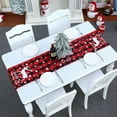 thumbnail image 3 of Christmas Table Runner,Classic Red Buffalo Plaid Seasonal Winter Xmas Holiday Kitchen Dining Table Decoration,Merry Xmas Table Runner Table Linens for Christmas Decorations 71*12 inch,Small Reindeer, 3 of 6