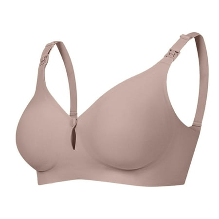 Gunia Women Maternity Nursing Bras Wireless Bra Padded Full Cup Bra Without Underwire With Padding Seamless Bustier Bralette Breathable Soft Dailywear