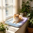 thumbnail image 4 of Dog Cooling Mat Summer Cool Down Pad for Cats and Dogs Breathable Ice Silk Dog Bed Mat Portable Washable Indoor 19.7x15.7in by MPOISVA, 4 of 6