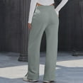 thumbnail image 4 of Bibifish Womens Pants Black Drawstring Waist Soft Loose Wide-Leg Pants Fit Casual Daily Errands Weekend Relaxing Pants With Side Pocket, 4 of 7