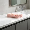 thumbnail image 5 of HOZVOMI Striped Corals Fleece Towel Unisex Household Face Towel Soft and Absorbent Ideal for Bathing and Hair Drying Practical and Decorative Accent for Everyday Use, 5 of 6